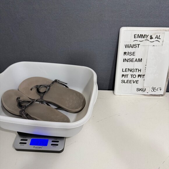 Vionic Rest Karina Backstrap Thong Sandal Size 10 Pewter Silver Supportive Comfy - Picture 13 of 13